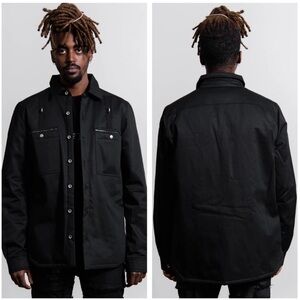 Rick Owens DRKSHDW Giacca Imbottia Outershirt Black Button Jacket